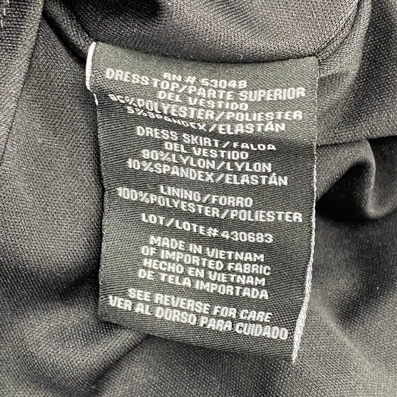 Morgan & Co. Black Pink Embroidered Tulle Off the Shoulder Mini Dress | Size 20W - Picture 8 of 9